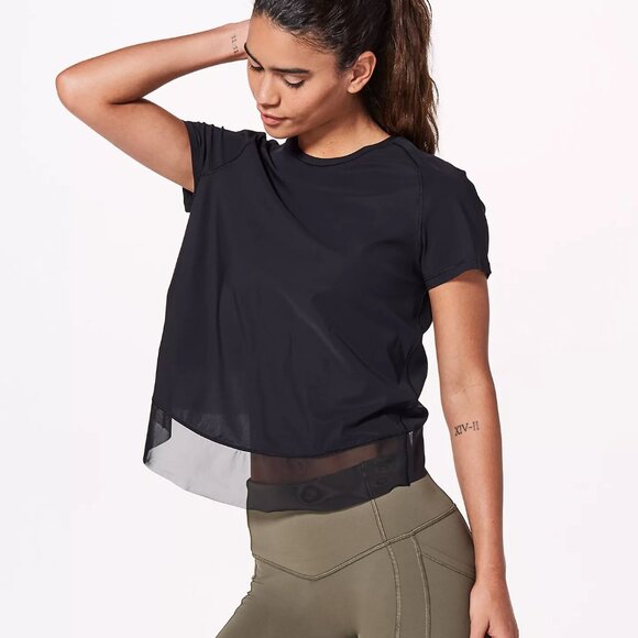 Lululemon run tank sculpt material open back black sz 4 - Picture 1 of 9